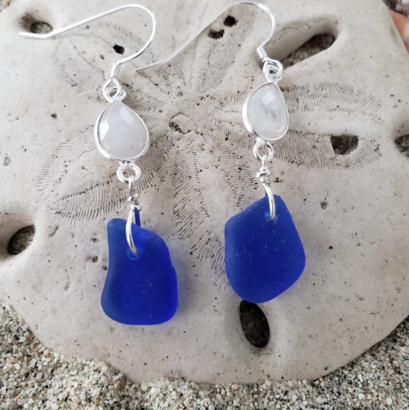 Sea Life Sea Glass Earrings  Cape Cod Jewelers
